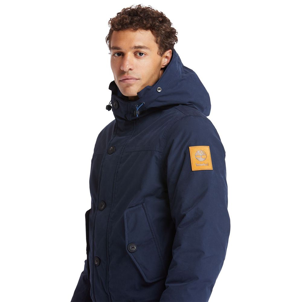 Chaquetas Timberland Argentina Hombre - Scar Ridge Waterproof Snorkel - Azul Marino - EZTDJC-654